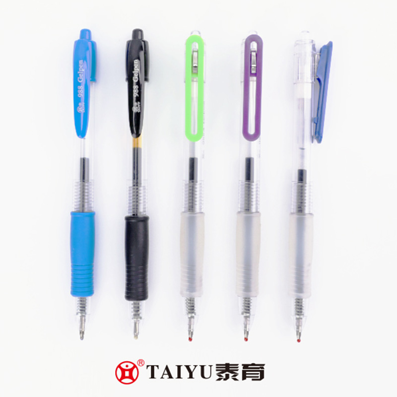 Bút Gel Dùng Văn Phòng Bằng Cao Su Và Kẹp Mềm Bút Gel Màu Costomized 988