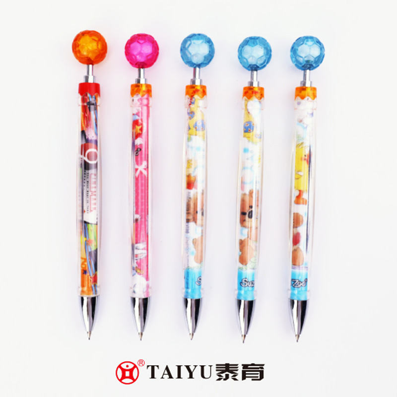 Học sinh sử dụng bút chì cơ khí với thiết kế hoạt hình và đầu ép acrylic màu bút chì cơ khí 2140